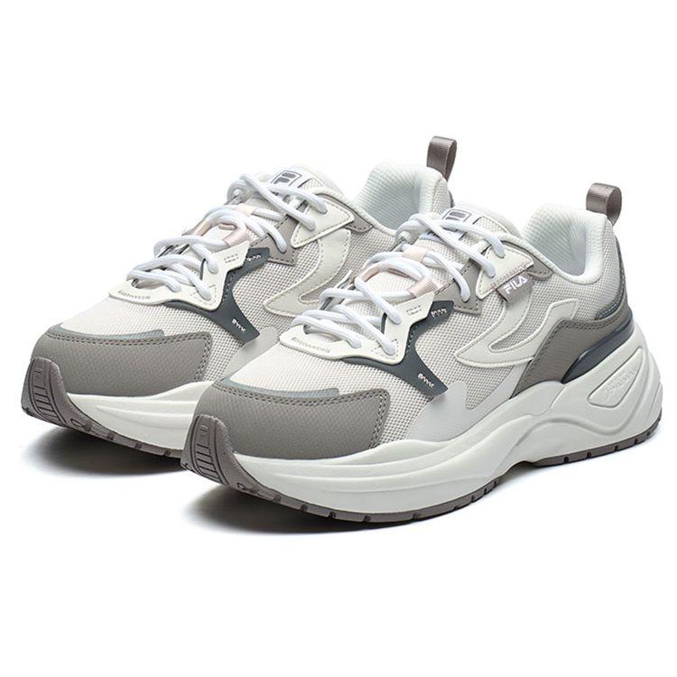 FILA Fabric Synthetic Leather Casual Versatile Low-Top Dad Shoes Women sneaker Pink Gray F12W216119FPP