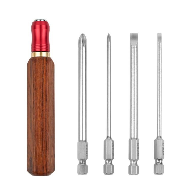 Quick Changes Screwdriver With Wood Handle For Household Workshop Tasks Electrician Portable Repair Hand Tool