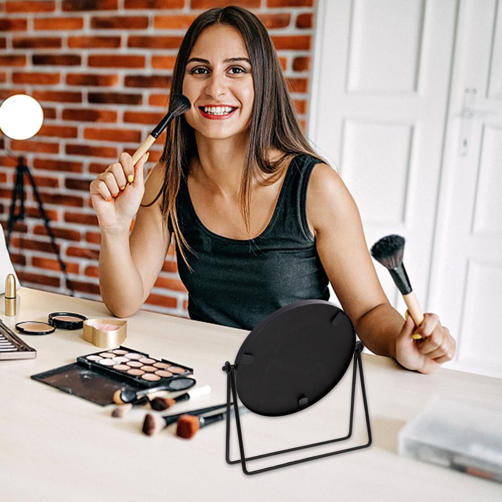 Slim Elegant Swivel Makeup Mirror Round Desktop Vanity Mirror for Makeup Application Skincare Grooming and Gift Use Tabletop