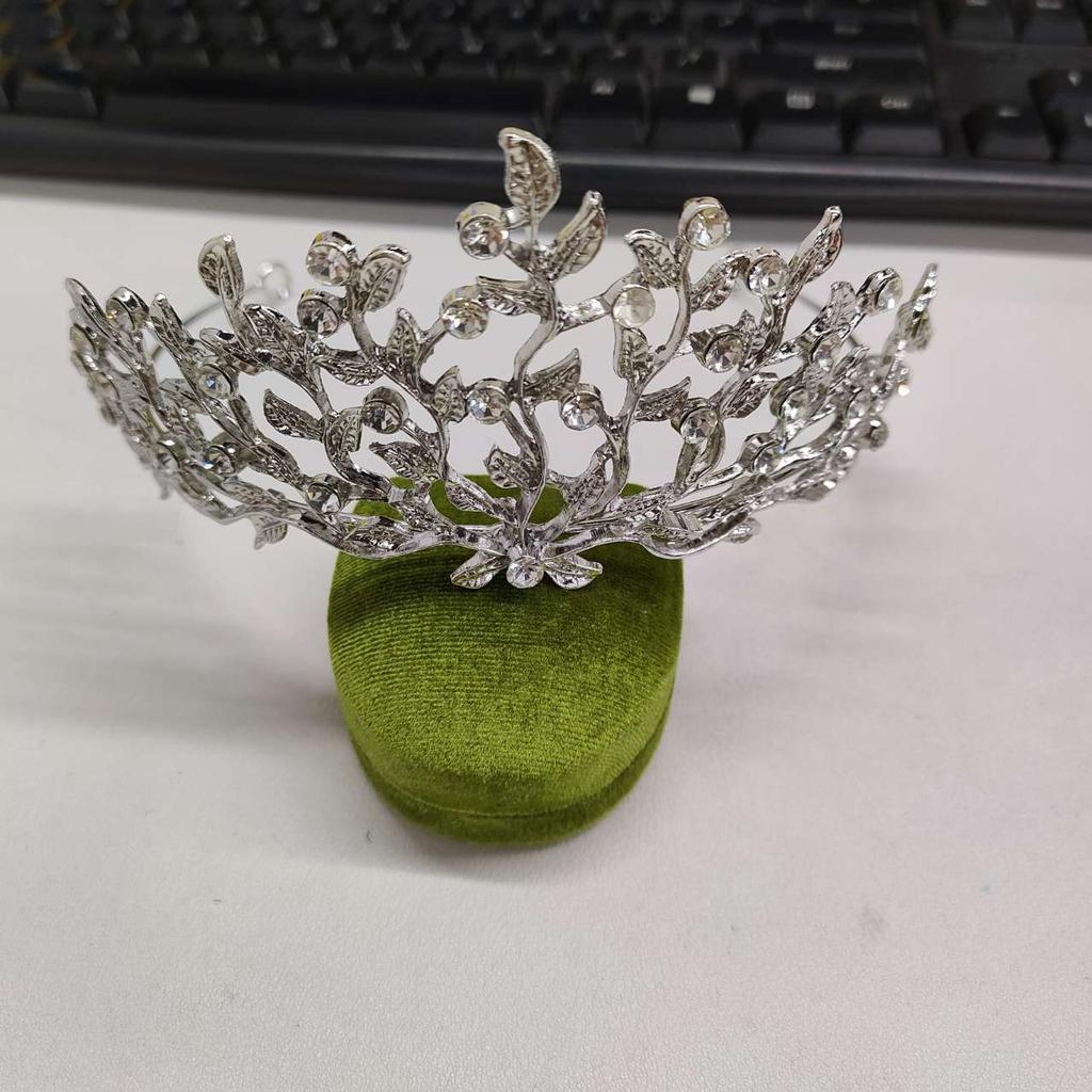 Super flash full diamond princess queen crown headband bride wedding banquet crown light luxury high-end temperament hair accessories woman