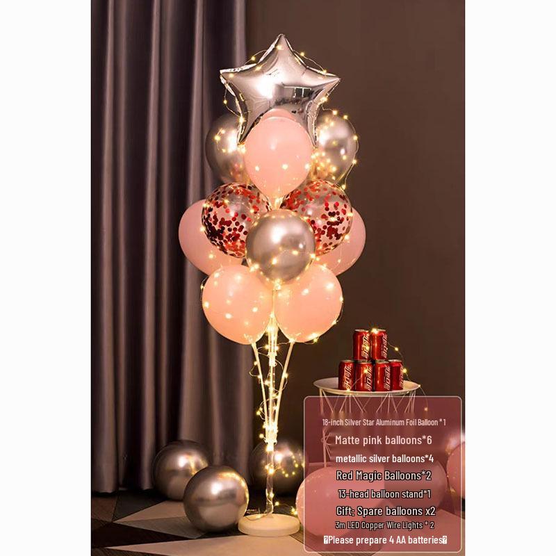 Luminous Balloon Floor Stand for Events: Birthday, Wedding, Anniversary, Party, and More.