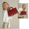 2024 Fashion Red Bridal Handbag - Women's Large Capacity Wedding Bag