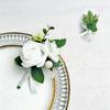 6Pcs Multipurpose Wedding Boutonniere Artificial Flower Wrist Corsage for Wedding Anniversary Party Table Centerpieces