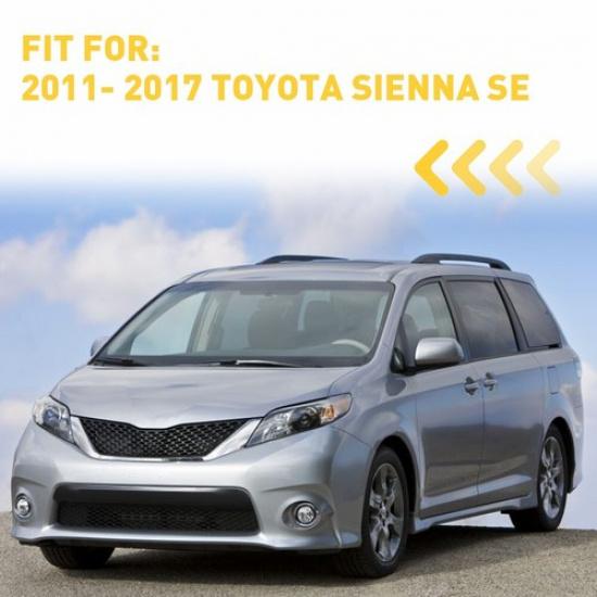 Pair Fog Light Lamp Bezel For Cover 2011-2017 Toyota Sienna SE Chrome Trim Rings