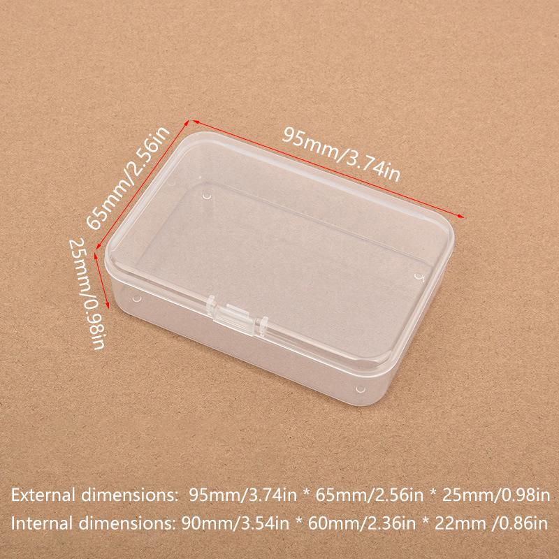 Mini-Kunststoffbox Rechteckig Durchscheinend Verpackungsbox Staubdicht Langlebig Ausweis Teile Aufbewahrungsbox