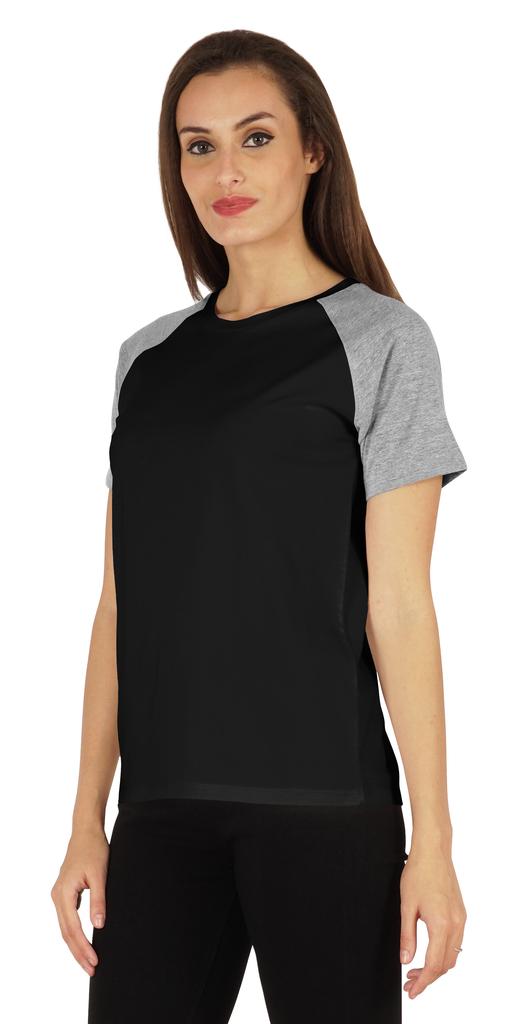 Inkmeso Women  S Raglan Short Sleeve T-Shirt Regular Fit Casual Solid Basic Tee
