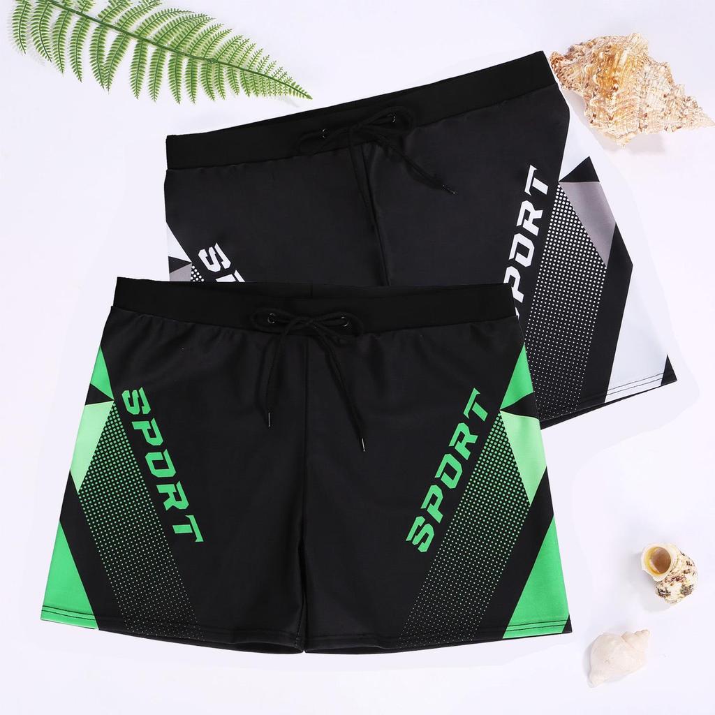 Men's Quick-Dry Square Leg Swim Trunks: Fashionable, Breathable, Plus Size, Anti-Embarrassment Swimming Gear