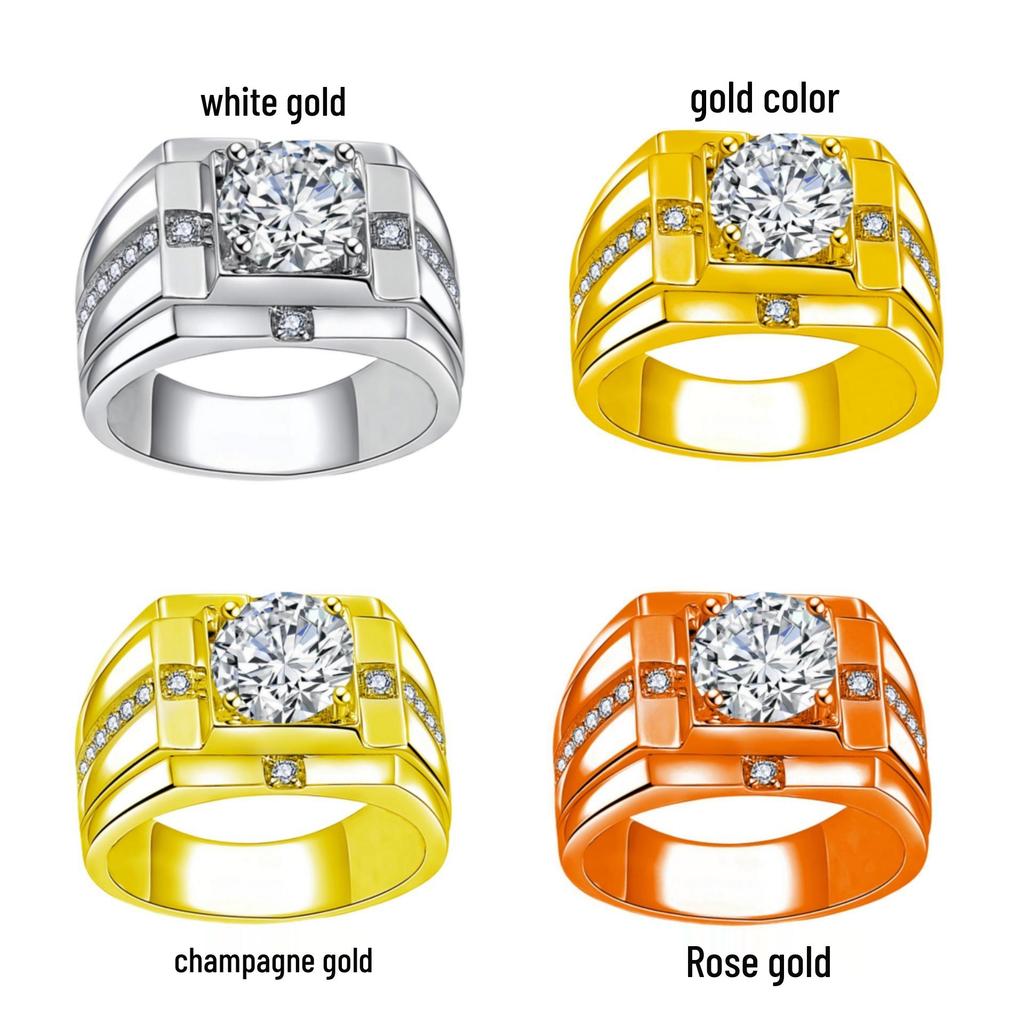 Men’s Fashion Statement Ring - Domineering Diamond Engagement Band