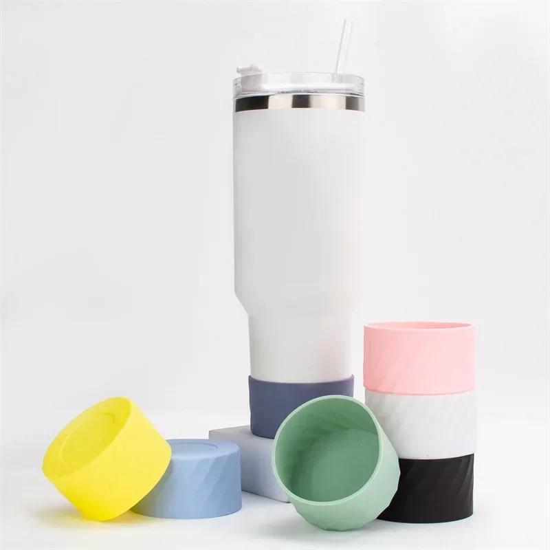 4Pcs Silicone Spill Proof Stopper Protective Boot Accessories Set for Most 40oz Water Cup and Straw Covers Reusable Cup Tool