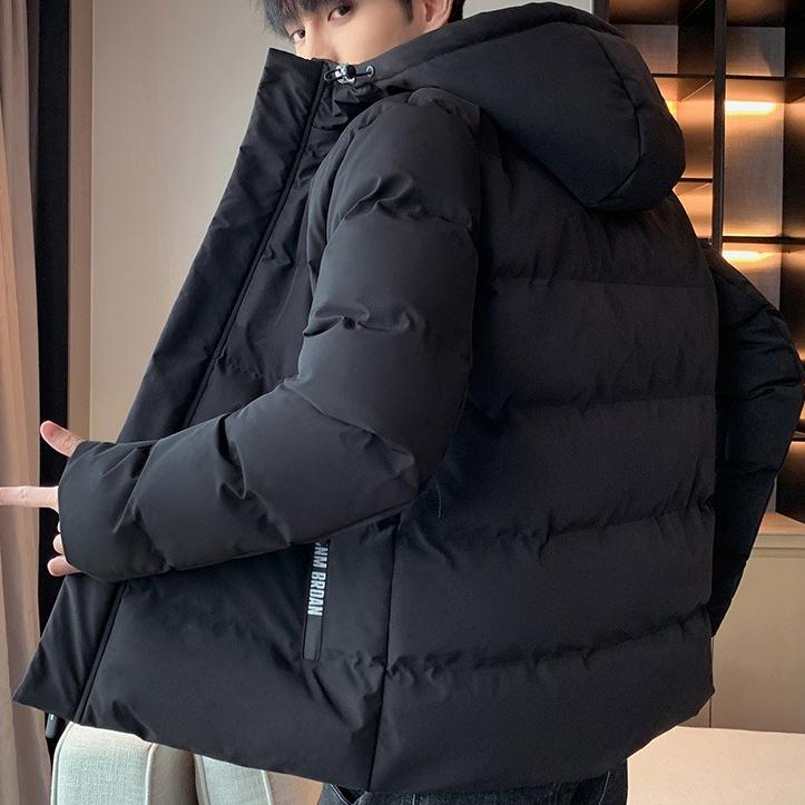 Men's Cotton-padded Jacket Short Winter Cotton-padded Jacket Casual Thin Hooded Thick Down Jacket