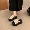 Thick-soled Shoes Height-increasing Shoes Flip-flops New Style Wedge Heel Slippers