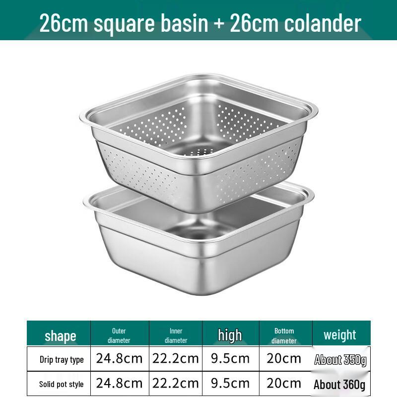 

Набор из квадратной раковины и слива из нержавеющей стали Anditai