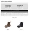 Women's Autumn/Winter Soft Leather Martin Boots, British Style, Mid Heel, Plus Cotton, Thick Sole, Versatile Ankle Boots