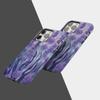 Coque de téléphone Vitrail Lavande Mosaïque Florale Jardin Coque de téléphone compatible pour iPhone 17 Air 16 15 14 13 12 Pro Max Plus Double couche
