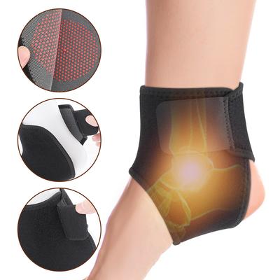 Suporte magnético para tornozelo com aquecimento automático, cinta de massagem para tornozelo, almofada de calor para pés, bandagem ajustável para pulso e pé