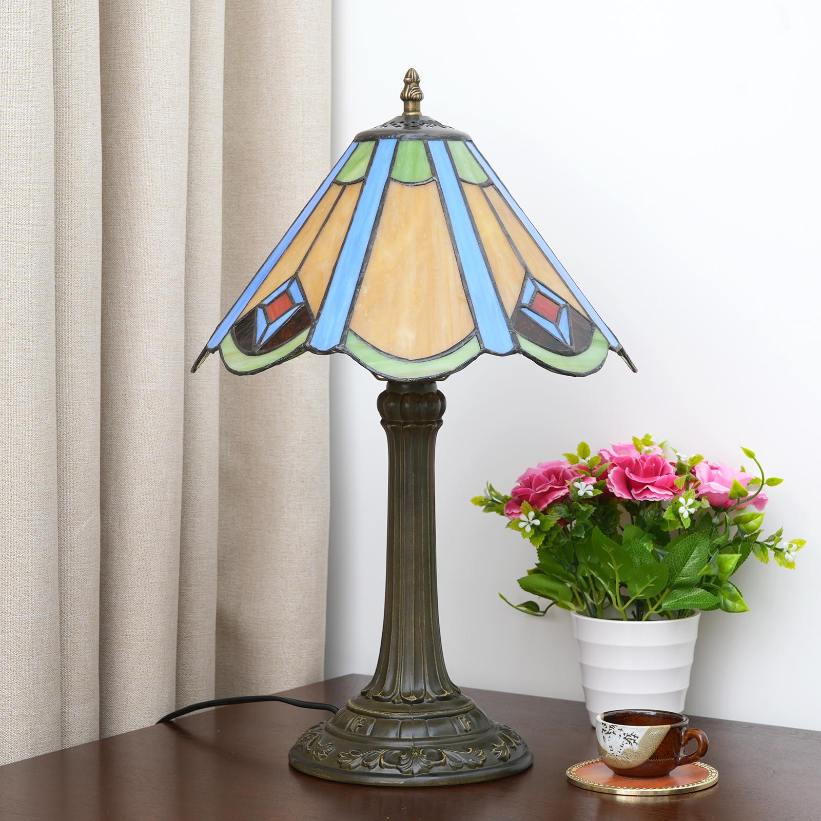 Vintage Table Lamps, Bee Light, Creative Table Lamp, Stained Glass desk Lamps Bedroom Living Room EU светло-серый