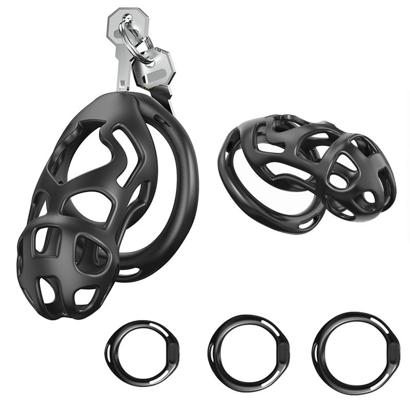 Male Penis Lock 3 Different Sizes of Male Chastity Cage Device with Key Tease Resin Chastity Locked Cage Adult Male Sex Toys SM