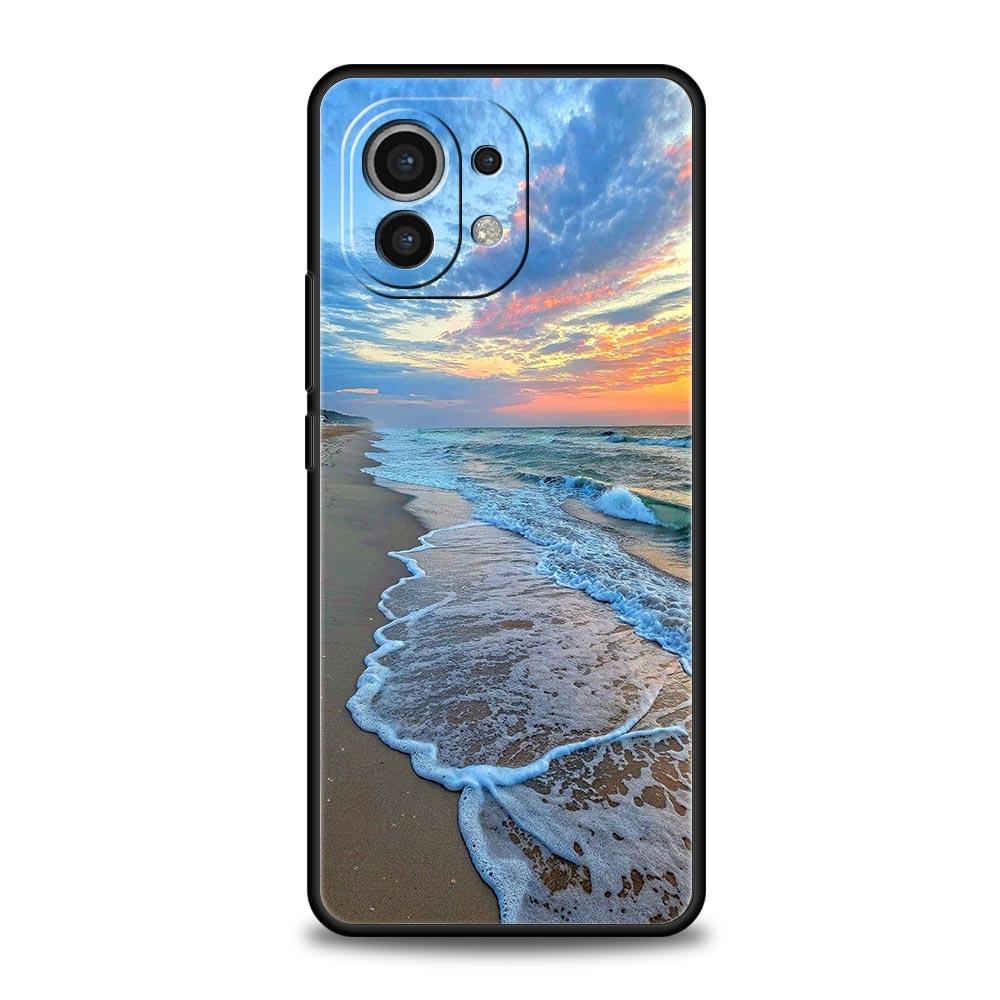 Phone Case For Xiaomi Mi 15 14 13 12 11 Lite 14T 13T 12T 11T Pro Poco X7 X6 X5 X3 Pro F6 F5 F4 Cover Seaside Scenery Wave Beach