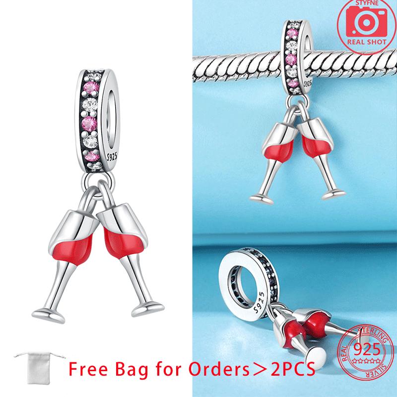 Authentic Copper Summer Coconut Cocktail Wine Coffee Charm Bead Charms Bead Charms Pendant Compatible With Women Bracelets Do It Yourself Jewellery De