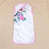 Girls Summer Cheongsam Chinese Style Qipao Dress for Kids Traditional Embroidery Silk Feel Party Costume for Chinese New Year Birthday