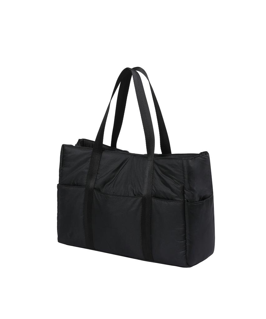 Hanahi Puffy Tote Bag Black