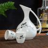 Keramik-Weinset im Retro-Stil, chinesischer Stil, Keramikkrug, Weinglas, Baijiu-/Soju-Weinspender, Barzubehör, Küchenaccessoires, Geschenkset