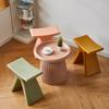 Nordic Plastic Living Room Stool Shoe Changing Bench Plastic Chair Vanity Chair Step Stool Portable Stool Space Saving Furniture