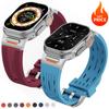 HOT Silicone Strap for Apple Watch Band Ultra 3 2 1 49mm 46 42mm 45 44mm Sport Band Iwatch Series 11 10 9 8 7 6 SE 5 4 3 Correa