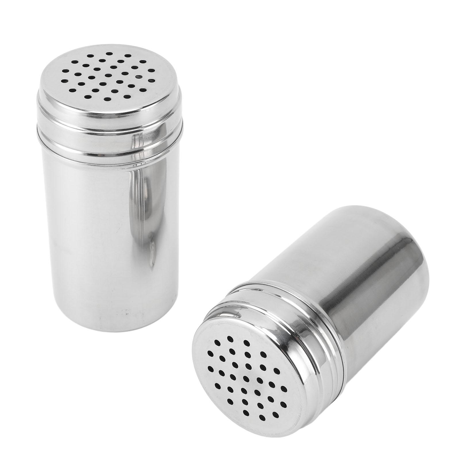 

Spice Shaker 304 Stainless Steel Adjustable Pour Holes Seasoning Dispenser Container for Kitchen Barbecue Camping 2pcs L