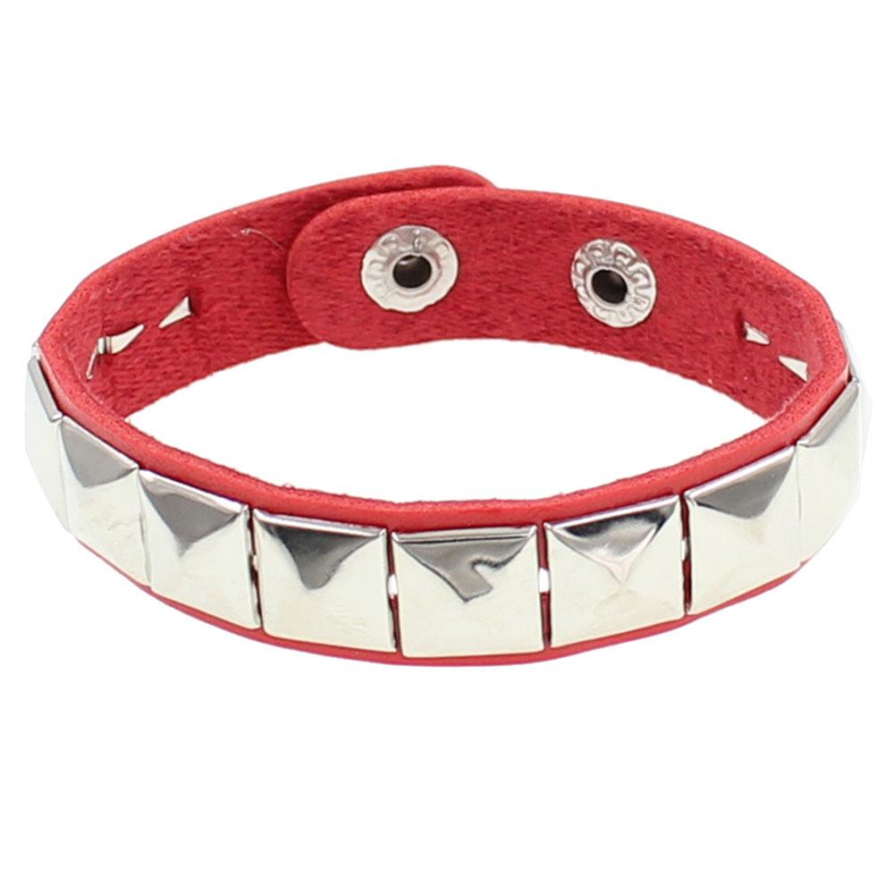 European & American Punk Street Style Rivet Bracelet: PU Leather Bangle