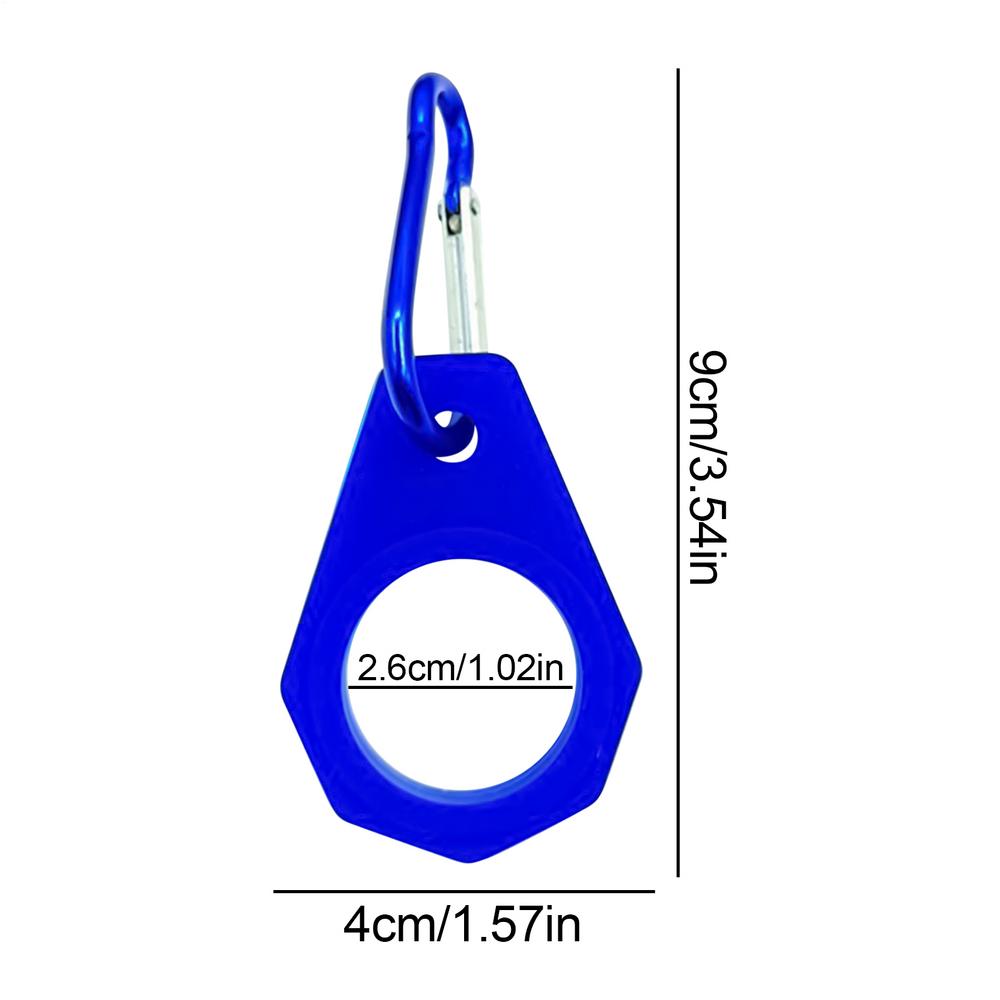 

Water Bottle Buckle Holder Portable Bottle Carrying Clip 6 Pieces Silicone Drinking Container Buckle With Carabiner For Hiking темно-синього кольору