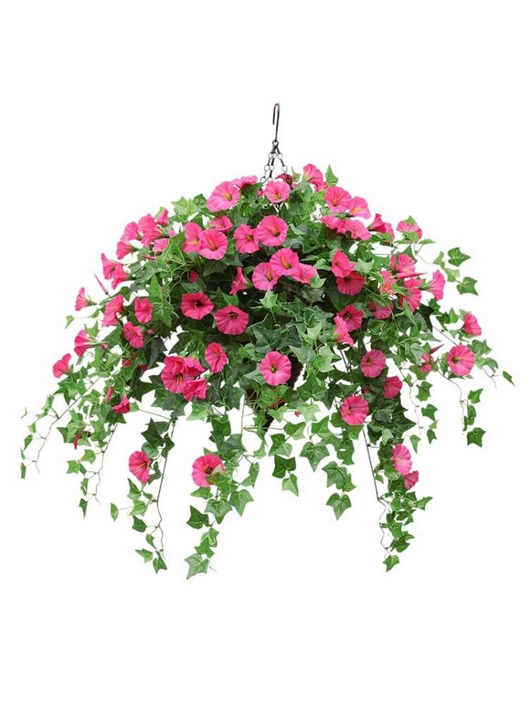 

Искусственные цветы для улицы, подвесные корзины для дома, искусственные цветы, искусственные цветы, реалистичные искусственные петунии, садовый декор