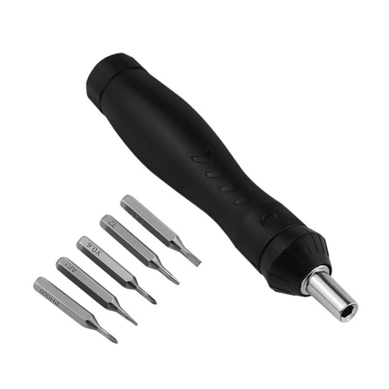 

Small 5 In 1 Screwdriver Set 360 Rotates Cap Steel Bit Magnetic Ratcheting Screwdrivers for Narrow Space Use 1