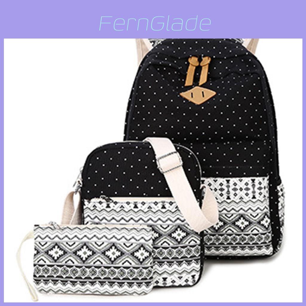 Stylish Premium Quality 3pcs/set Backpack Women Travel Bookbags School Bags For Teenage Girls