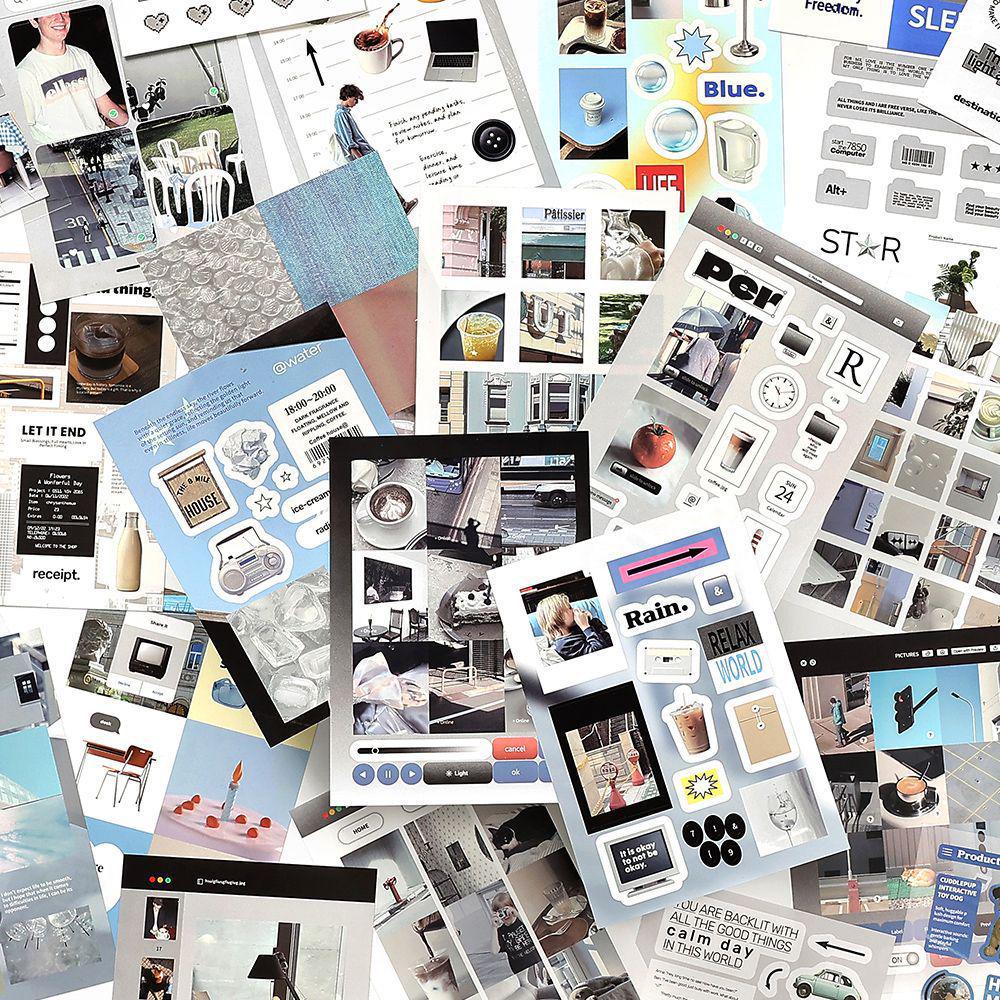 Infeel.Me Die-Cut Sticker Book: Morning & Evening Patterns for DIY Journals, Computers, and Collage Decoration.
