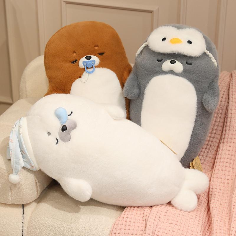 Cute Seal Plush Toy: Bedtime Sleeping Pillow & Hugging Cushion, Perfect Birthday Gift