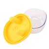 2 in 1 No Mess Snack Container   Proof Food Storage Snack Box with Finger Lid Keep Hands Clean Yellow