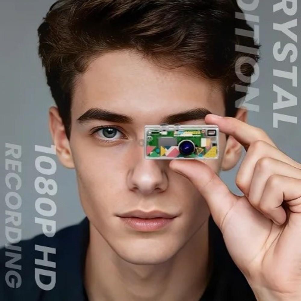 Neuer transparenter Schlüsselanhänger Daumenkamera-Taschenanhänger Mini-Daumenkamera-Schlüsselanhänger mit 1080P HD-Videoaufnahme Outdoor-Sportkamera