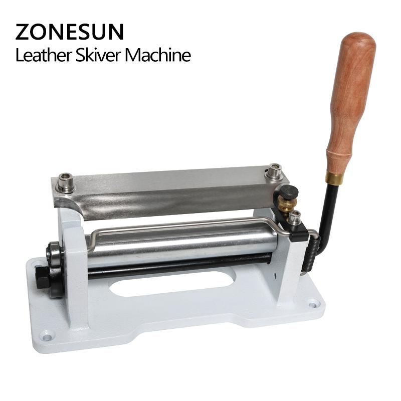 ZONESUN 800 6" inch Manual Leather Tools Skiver Peel DIY Shovel Skin Machine Vegetable Tanned Splitter Knife Peeler Cutter