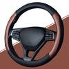 Universal Leather Car Steering Wheel Cover All Season Carbon Fiber Pattern Anti-Slip Protective Handle Gear Inner