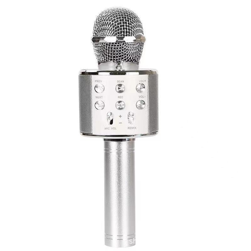 WS858 Bluetooth Karaoke Microphone for Children - Wireless Singing Mic with Speaker and Condenser features