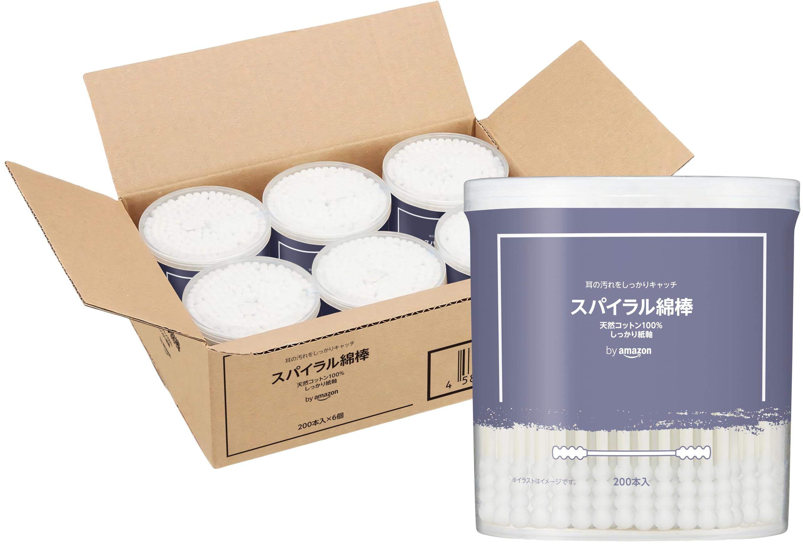 

от Amazon Спиральные ватные палочки 200 x 6 шт. (Престо!)
