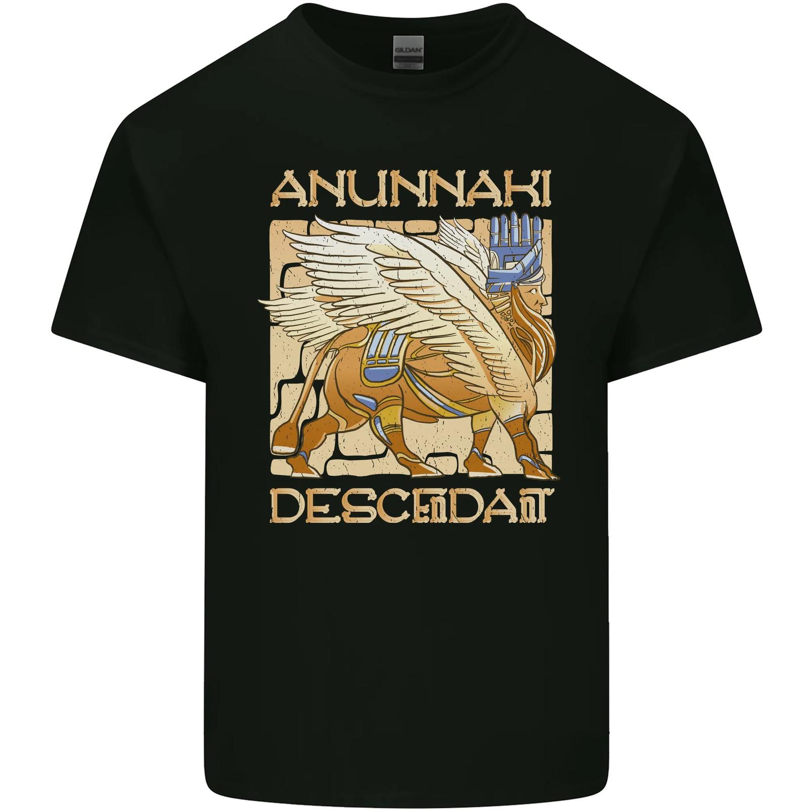 Anunaki Descendant Ancient Egyptian God Egypt Mens Cotton T-Shirt Tee Top M