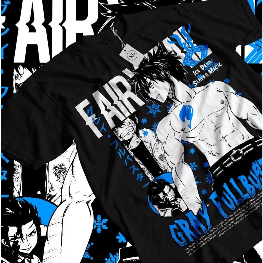 

Серая футболка Фуллбастера Нацу Хвост Феи Драгнил Девушка Аниме Подарок Футболка Все размеры Графические футболки Y2k Топ Женская одежда XXXL чёрный