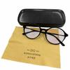 Excellent Lazy Red by Kaneko Optical Sunglasses Boston Black Mens L056 Used