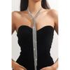 Sparkling Scarf for Women Chain Collar Full Rhinestones Tassels Nightclub Party Raves Costume Blingbling Choker