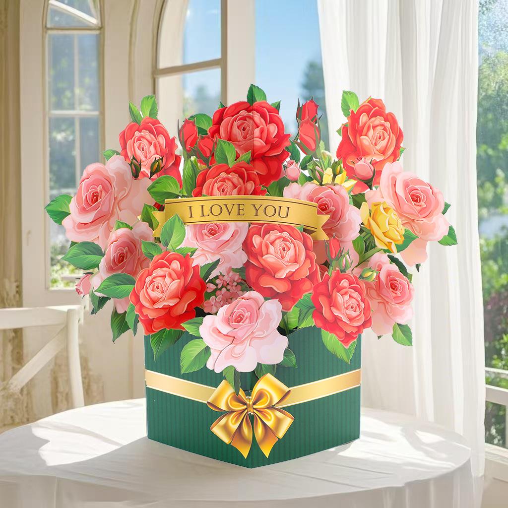 Paper Pop Up Floral Mother’s Day Card for Mom3D Floral Card Gifts for  Birthdays Anniversaries  Valentine's Day with Envelope
