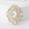 Rhinestone Oval Brooch for Women Unisex Crystal Glass Pins Banquet Party Backpack Gifts Jewelry Accessories