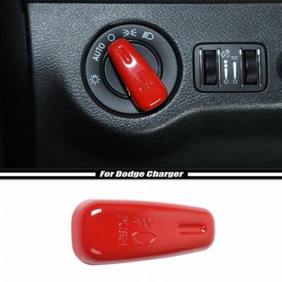 Для 2011- Dodge Charger ABS Красная Накладка на Кнопку Переключателя Фары Салона