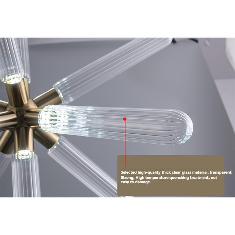 Rice-shaped Glass Chandelier, Snowflake Suspension Lamp, Art Lamp, Used In Living Room, Bedroom, Hotel Lobby, Led Indoor Lamp